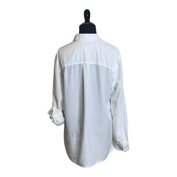 Liz Claiborne white buttoned long sleeves blouse size MP - Picture 2 of 8